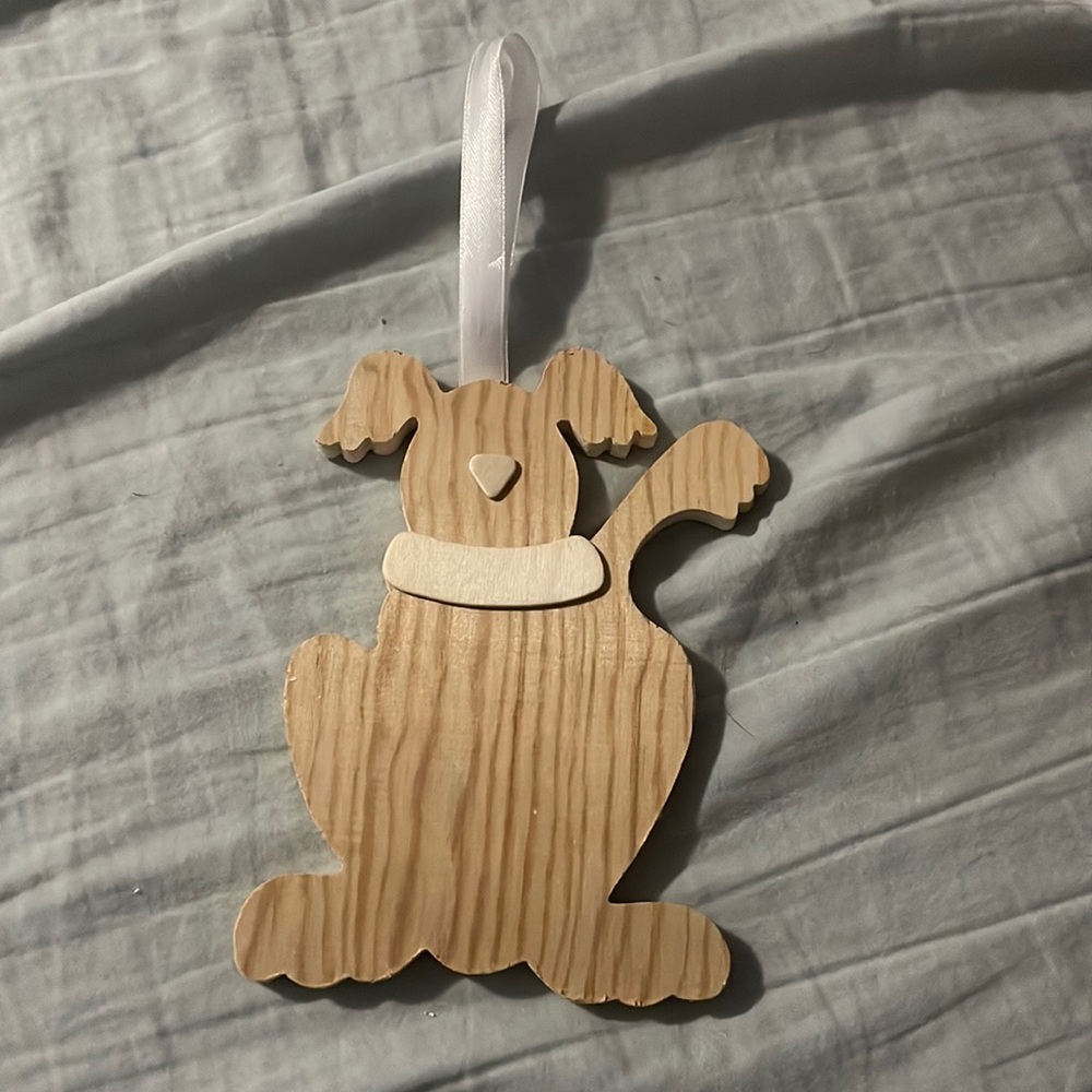 Wooden dog wall decor